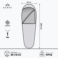 Spací pytel KADVA Light 800 R pravý námořnický modrý 3