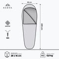 Spací pytel KADVA Light 800 L levý granátový 3