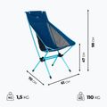 Skládací turistická židle KADVA Sego Mid ultralehká modrá 2