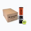 Tenisové míče Dunlop Fort Clay Court 4B 18 x 4 ks žluté 601318