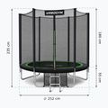 Urbogym Classic 252 cm zahradní trampolína černá 8FT 9