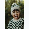 Dětská zimní čepice KID STORY  Merino green chessboard 6