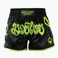 Pánské tréninkové šortky Ground Game Muay Thai Neon black/green neon