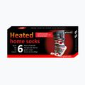 Vyhřívané pantofle s ponožkami  Glovii GOB bílé/červené/šedé 16