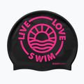 Plavecká čepice BuddySwim LLS2 Silicone black / pink