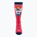 Dětské lyžařské ponožky Darn Tough Magic Mountain OTC Midweight with Cushion w/ Padded Shin raspberry 2