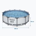 Bazén s kovovou konstrukcí  Bestway Steel Pro Max Pool Set 366 x 100 cm šedý 5