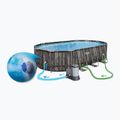 Bazén s kovovou konstrukcí  Bestway Power Steel Oval Pool Set 610 x 366 cm hnědý 5