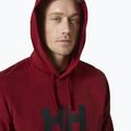 Pánská mikina s kapucí Helly Hansen HH Logo Hoodie vínová 33977_215 3