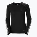 Dámská termoakční mikina Helly Hansen Lifa Active Stripe Crew černá
