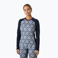 Dámská termoakční mikina Helly Hansen Lifa Merino Midweight Graphic Crew navy star pixel