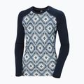 Dámská termoakční mikina Helly Hansen Lifa Merino Midweight Graphic Crew navy star pixel 9