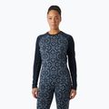 Dámská termoakční mikina Helly Hansen Lifa Merino Midweight Graphic Crew navy nordic rose aop