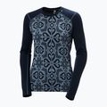 Dámská termoakční mikina Helly Hansen Lifa Merino Midweight Graphic Crew navy nordic rose aop 5