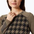 Dámská termoakční mikina Helly Hansen Lifa Merino Midweight Graphic Crew sepia houndstooth aop 3