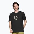 Pánské tričko NORRONA Cotton Viking caviar black/snowdrop