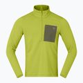 Pánská trekingová mikina NORRONA Femund Warm1 Zip Neck golden lime/olive night 5