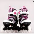 Dětské kolečkové brusle FILA J-One G black/white/pink 13