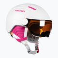 HEAD Maja Visor S2 dětská lyžařská helma bílá 328172