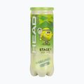 Dětské tenisové míčky HEAD Stage 1 3 ks green 2
