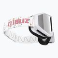 Dětské lyžařské brýle Bliz Liner Jr white pink logo/pink&silver mirror 4