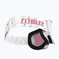 Dětské lyžařské brýle Bliz Liner Jr white pink logo/pink&silver mirror 5