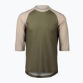 Pánský cyklistický dres POC MTB Pure 3/4 epidote green/light sandstone beige