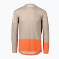 Pánské cyklistické oblečení s dlouhým rukávem POC MTB Pure light sandstone beige/zink orange