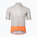 Pánský cyklistický dres POC Essential Road Logo granite grey/zink orange 6