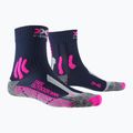 Dámské trekové ponožky X-Socks Trek Outdoor midnight blue/pink/lt grey melange 4
