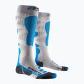 Dámské lyžařské ponožky X-Socks Ski Silk Merino 4.0 white/black/turquoise 5