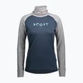 Dámská termoakční mikina SCOTT Defend Merino High Neck light grey melange/dark blue