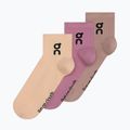 Ponožky On Logo Sock Mid 3 pack sherbet/rhodonite