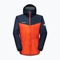 Pánská hardshell bunda MAMMUT Kento Light HS oranžovo-tmavě modrá 4