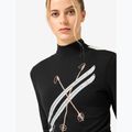 Dámské tričko Longsleeve super.natural KryTeeede Col T-Neck Light jet black/white/mountain trail gl/white 3
