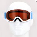 Dětské lyžařské brýle Alpina Piney white/skyblue matt/orange 10