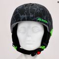Dětské lyžařské helmy Alpina Pizi black/green camo matt 15