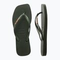 Dámské žabky Havaianas Square Logo Metallic green olive 11