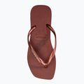 Dámské žabky Havaianas Square Logo Metallic mahogany 5