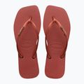 Dámské žabky Havaianas Square Logo Metallic mahogany 10