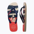 Žabky Havaianas Top Nautical beige straw / navy blue / ruby red 11