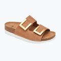 Dámské pantofle Scholl Montery 2 Straps Ad Med cognac