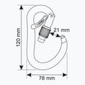 Lezecká karabina CAMP Atom Belay Lock gun metal 5