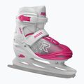 Dětské lední brusle Roces Jokey Ice X white/pink