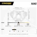 Potápěčská maska Cressi Nano black/black/silver 5