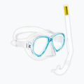 Dětská sada na šnorchlování Cressi Perla Jr + Minigringo clear/aquamarine