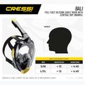 Celoobličejová šnorchlovací maska Cressi Bali Full Face black/grey 6
