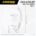 Šnorchl Cressi Itaca Ultra Dry clear/aquamarine 5