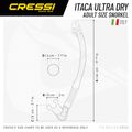 Šnorchl Cressi Alpha Ultra Dry clear/black/white 7