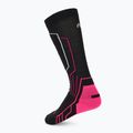 Dámské lyžařské ponožky Mico Medium Weight Warm Control Ski black/fluorescent fuchsia 2